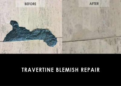 Travertine etching repair by Alex Stone and Tile Services, Los Angeles, San Fernando Valley, Pasadena, West Los Angeles, CA.