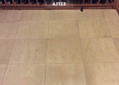 Travertine Floor Stain Removal-AFTER-Wine Cellar-by Alex Stone and Tile Services, Los Angeles, Pasadena, Santa Monica, West Los Angeles, Ca.