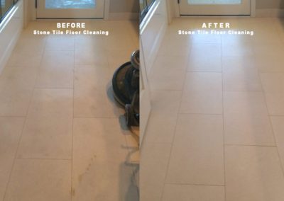 Stone Tile Floor Cleaning BEFORE & AFTER by Alex Stone and Tile Services, Los Angeles